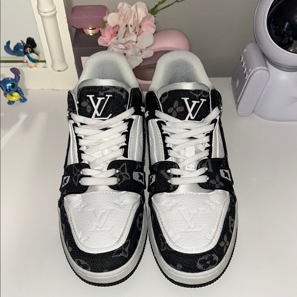 Louis Vuitton Monogram Black and White Sneakers